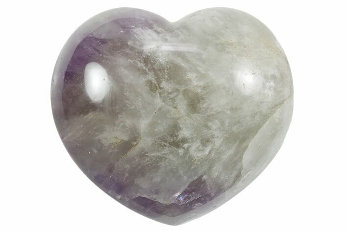 Polished Chevron Amethyst Heart - Madagascar #355663